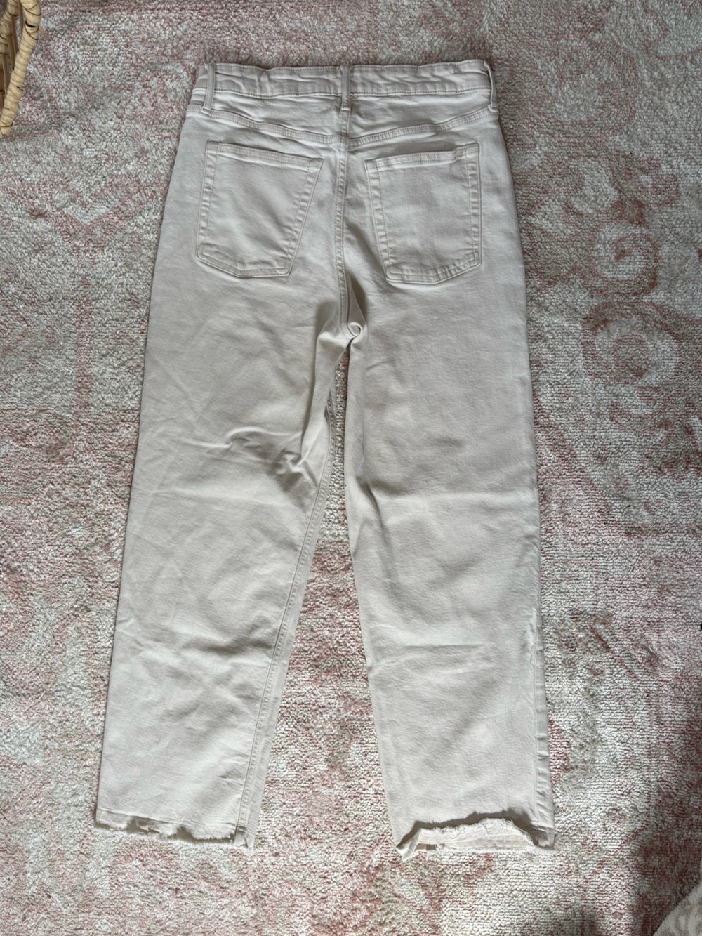 Free Assembly Cream Straight Leg High-Rise Jeans - Picture 2 of 8